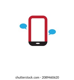 Vector mobile phone icon or clip art 