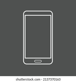 Vector of mobile phone icon isolated on grey background