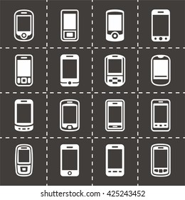 Vector Mobile phone icon set
