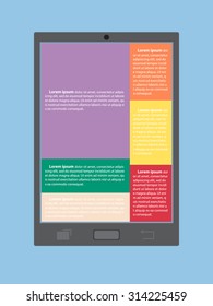 Vector of mobile phone for infographic diagram, Vector Illustration EPS 10.