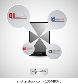 vector mobile phone infographics