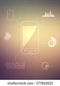 vector mobile phone infographics 