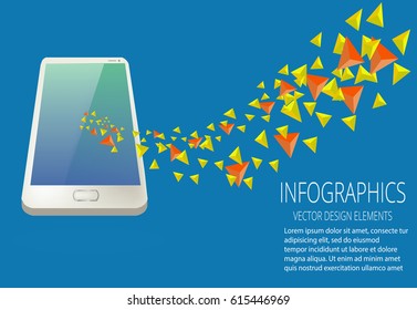 Vector - Mobile phone infographics eps 10