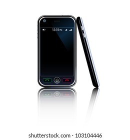 Vector mobile phone isolated on a white background