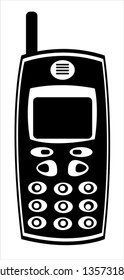 vector mobile phone isolated on white background