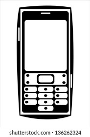 vector mobile phone isolated on white background