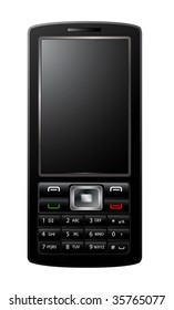 vector mobile phone isolated on white