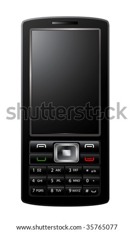 vector mobile phone isolated on white