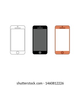 Vector mobile phone. New smart phone included touch screen system. 