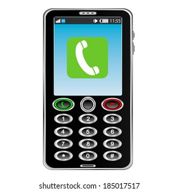Vector mobile phone on white background - EPS 10.