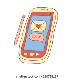 Vector mobile phone with pen