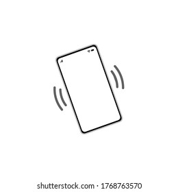 Sacudida Vector De Teléfono Móvil Con Pantalla En Blanco