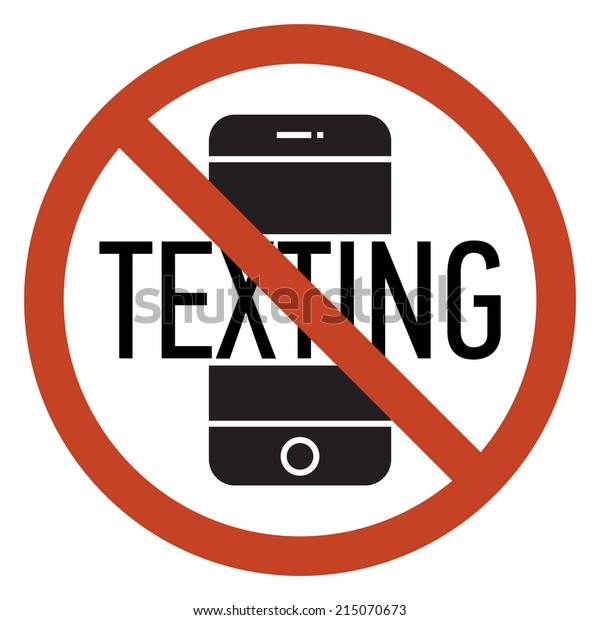 Vector Mobile Phone Using Texting Restriction Stock Vector (Royalty ...