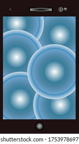 Vector Mobile Phone with a wallpaper