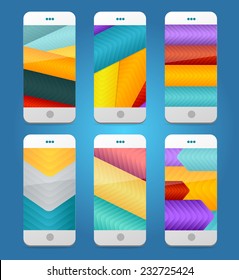 Vector Mobile Phones Arrows Backgrounds. Background collection
