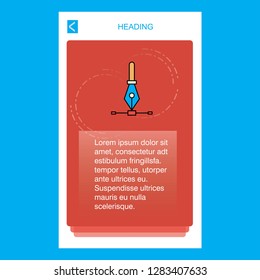 Vector mobile vertical banner design design. Vector