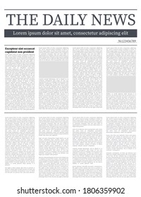 Vector se burla de un periódico en blanco. Diario completo totalmente editable en máscara de recorte. Ilustración de material vectorial.