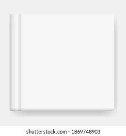 Vector mock up of book cover on white