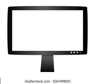 Vector mock up of computer lcd monitor