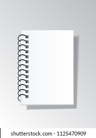 Vector mock up flyer or notebook blank. Business stationery realistic. 
Office notepad mockup for corporate identity.