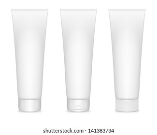 Vector mock up illustration of Tube of Cream isolated on white. EPS10.