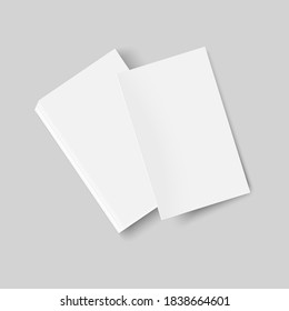 Vector mock up of realistic visit card with shadow on grey background.