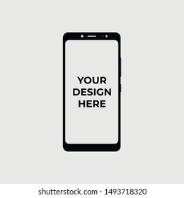 Vector mock up smartphone new generation ideal size and concept 