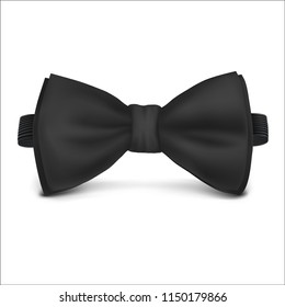 Vector. Mock Up. Black Bow Tie