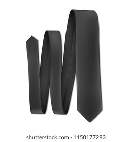Vector. Mock Up. Black Necktie tape