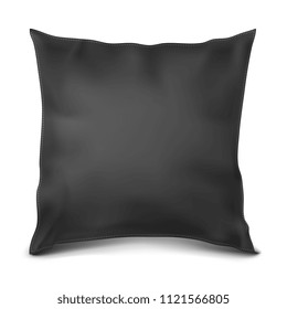  Vector. Mock Up. Black Pillow Square