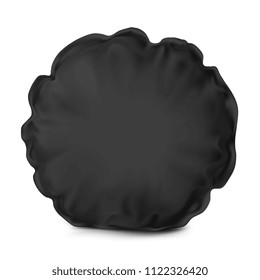 Vector. Mock Up. Black Pillow Round