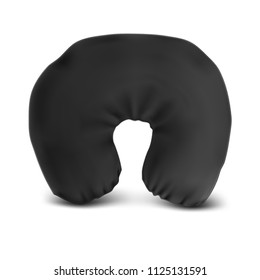 Vector. Mock Up. Black Pillow U-shaped