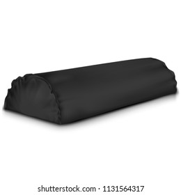 Vector. Mock Up. Black Pillow half-cylinder