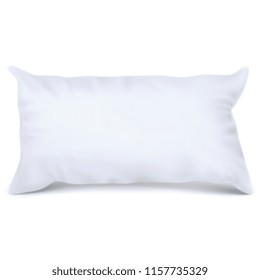 Vector. Mock Up. White Pillow Rectangle