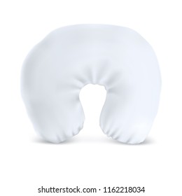 Vector. Mock Up. White Pillow U-shaped