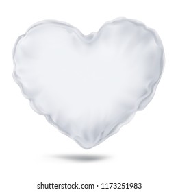 Vector. Mock Up. White Pillow Heart