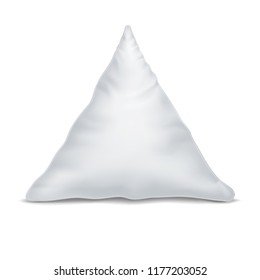 Vector. Mock Up. White Pillow Triangle