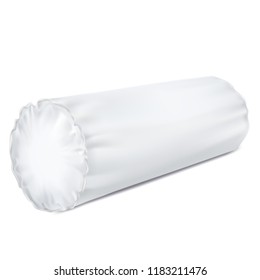 Vector. Mock Up. White Pillow Cylinder