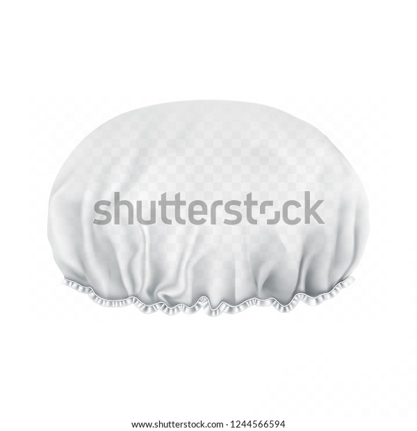 black and white shower cap