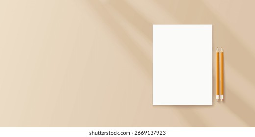 Montagem vetorial de papel A4 com pênis sobre fundo bege