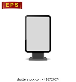 Vector mockup billboard, blank billboard, isolated outdoor advertisement templat
