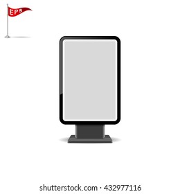 Vector mockup billboard, blank billboard, isolated outdoor advertisement templat