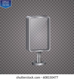 Vector mockup billboard, blank billboard, isolated outdoor advertisement templat