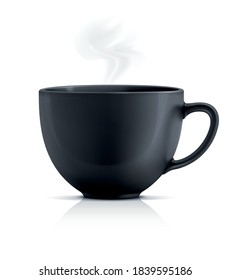 Vector mockup of a black tea cup.