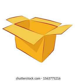 Vector Mockup brown cardboard, isolated on white
