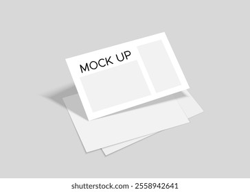 Vector mockup of business cards on a gray background