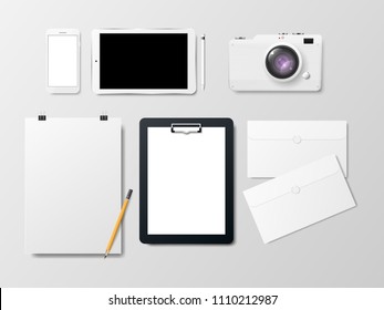 Vector mockup of business identity on a white background