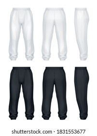 Vector mockup of classic jogger pants.