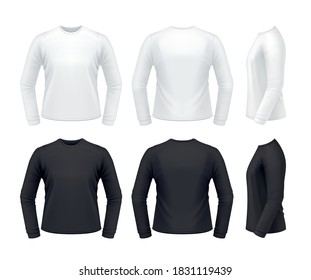 Vector Mockup Of Classic Longsleeve Shirt.