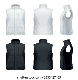 Vector mockup of classic men's bodywarmer.